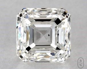 This asscher cut 1 carat G color vs2 clarity has a diamond grading report from GIA