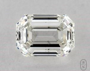 This emerald cut 1 carat I color si1 clarity has a diamond grading report from GIA