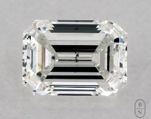 This emerald cut 1 carat G color si1 clarity has a diamond grading report from GIA