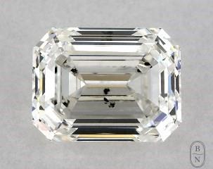This emerald cut 1 carat H color si1 clarity has a diamond grading report from GIA