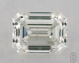 This emerald cut 1 carat I color si1 clarity has a diamond grading report from GIA