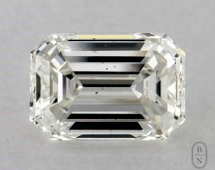 This emerald cut 1.01 carat H color si1 clarity has a diamond grading report from GIA