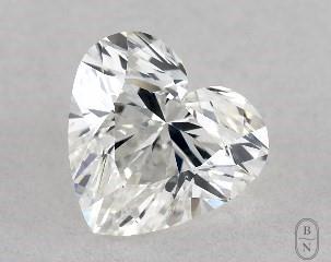 This heart shaped 1 carat F color si1 clarity has a diamond grading report from GIA