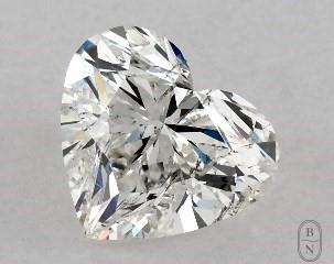 This heart shaped 1.01 carat G color si1 clarity has a diamond grading report from GIA
