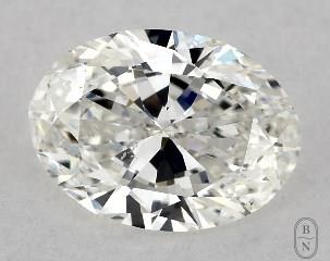 This oval cut 1 carat G color si1 clarity has a diamond grading report from GIA