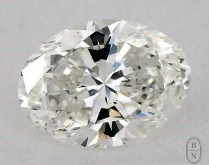 This oval cut 1.01 carat I color si1 clarity has a diamond grading report from GIA