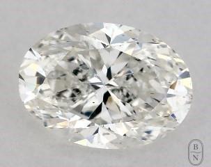This oval cut 1.01 carat G color si1 clarity has a diamond grading report from GIA