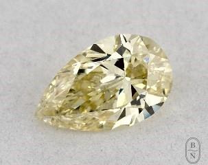 This pear shaped 0.3 carat Fancy Yellow color si1 clarity has a diamond grading report from GIA
