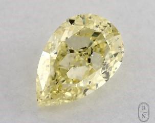 This pear shaped 0.5 carat Fancy Yellow color si1 clarity has a diamond grading report from GIA