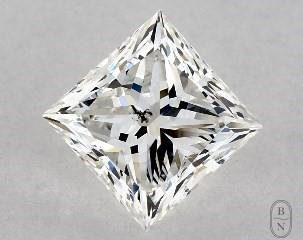This princess cut 1 carat G color si1 clarity has a diamond grading report from GIA