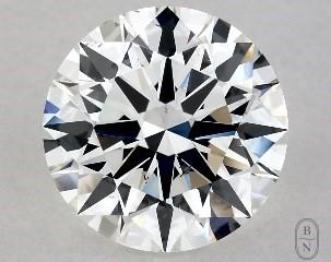 This 2.11 carat Lab-Created  round diamond F color si1 clarity has Excellent proportions and a diamond grading report from GIA