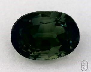 This 1.00 Oval Green Sapphire is sold exclusively by Blue Nile 