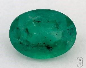 This 1.08 Oval Green Emerald is sold exclusively by Blue Nile 