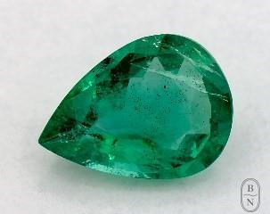 This 0.70 Pear Green Emerald is sold exclusively by Blue Nile 