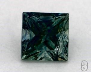 This 0.71 Princess Green Sapphire is sold exclusively by Blue Nile 