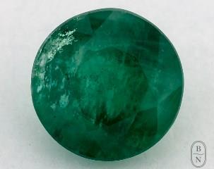This 0.70 Round Green Emerald is sold exclusively by Blue Nile 