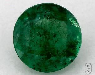 This 0.73 Round Green Emerald is sold exclusively by Blue Nile 
