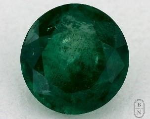 This 0.89 Round Green Emerald is sold exclusively by Blue Nile 